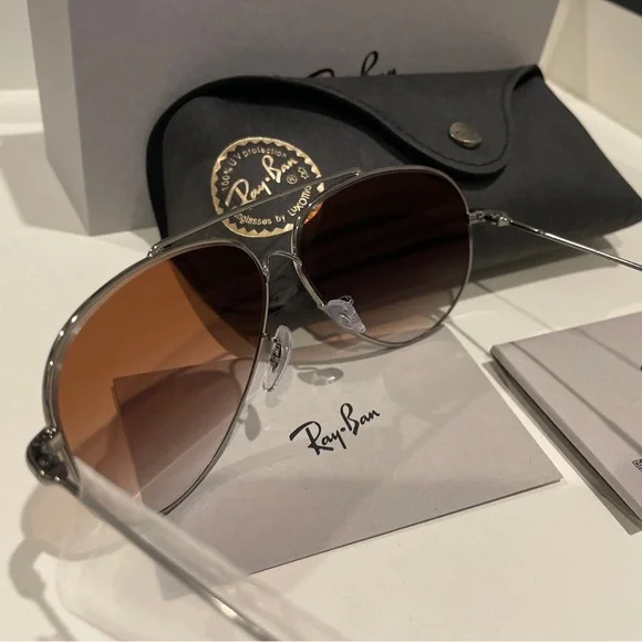 Ray-Ban RBR0101S Sunglasses Unisex Gunmetal / Brown 59mm New 100% Authentic - Picture 6 of 8